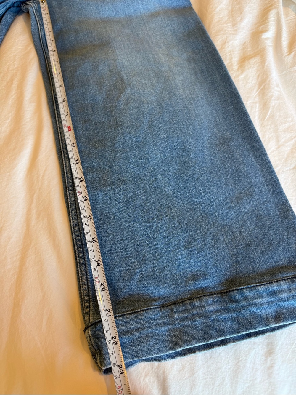 Pilcro and the Letterpress Light Blue Stretch Wide-Leg Jeans. Size:30 - Picture 4 of 12